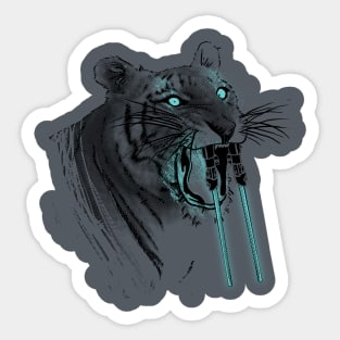 Toothed Saber Tiger Sticker